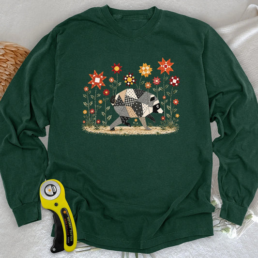 Jimothy Patchwork Bloom Long Sleeve T-shirt