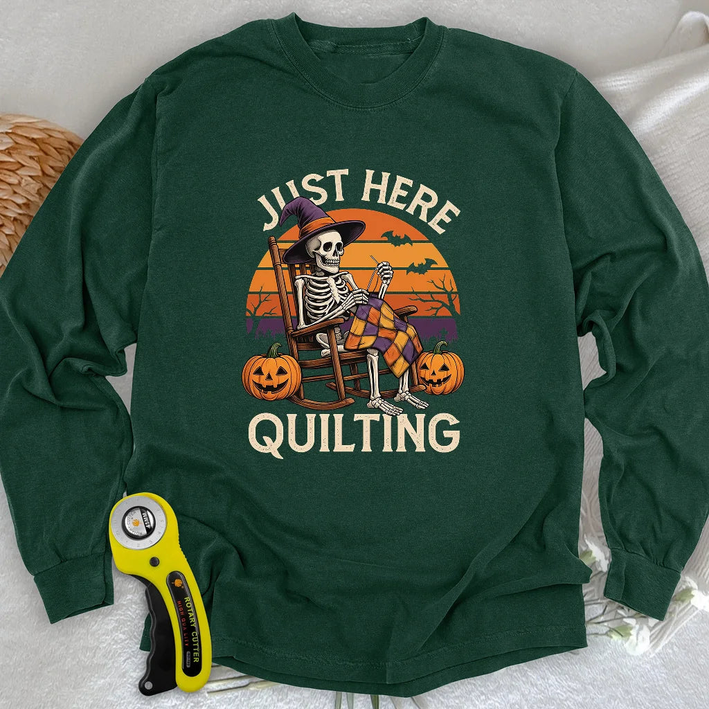 T-shirt manches longues Just Here Quilting