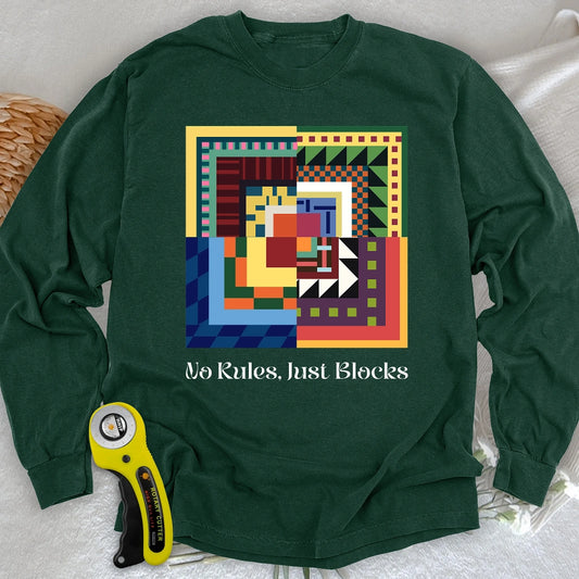 Modern Quilter Geist Langarm-T-Shirt