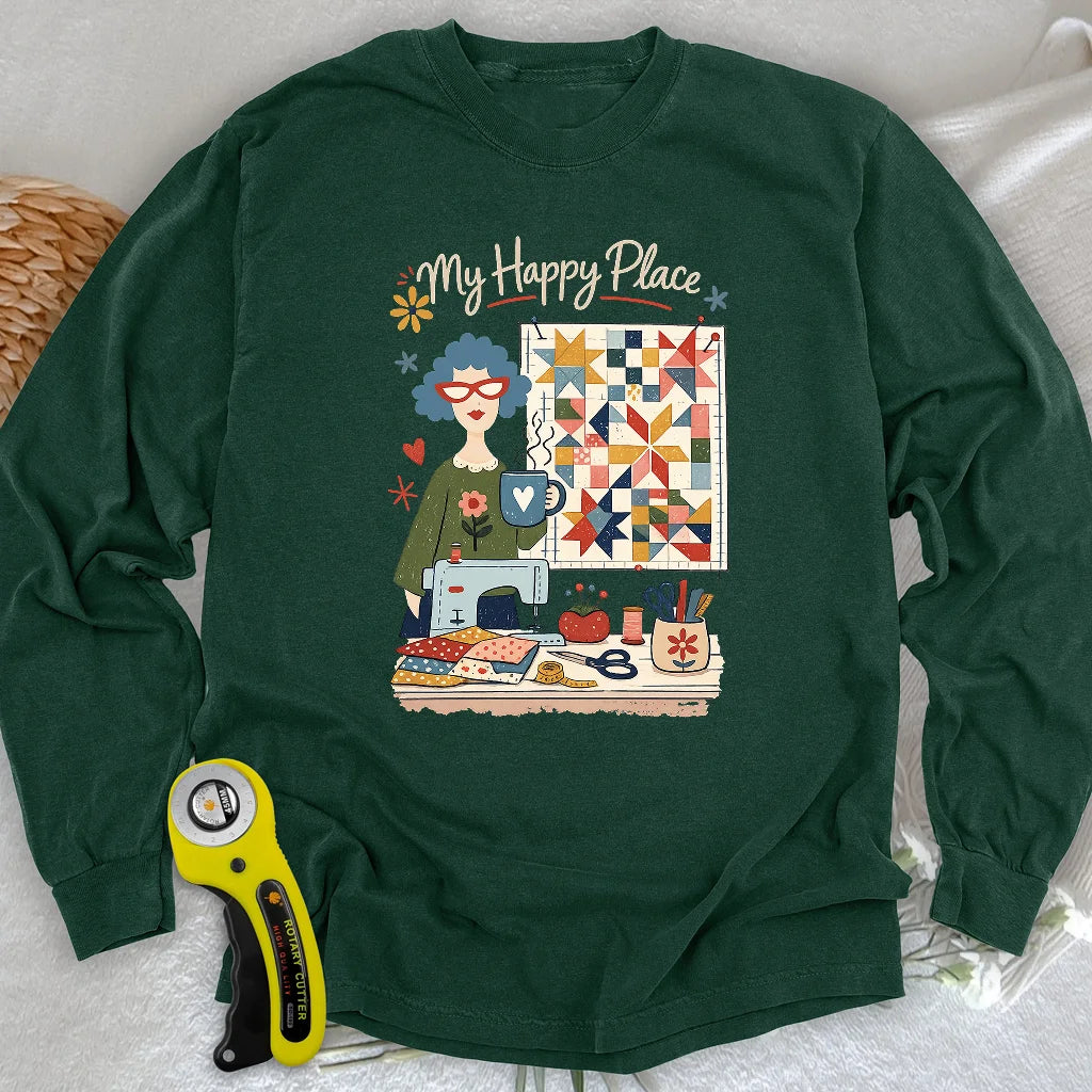 Mein Happy Place Langarm-T-Shirt