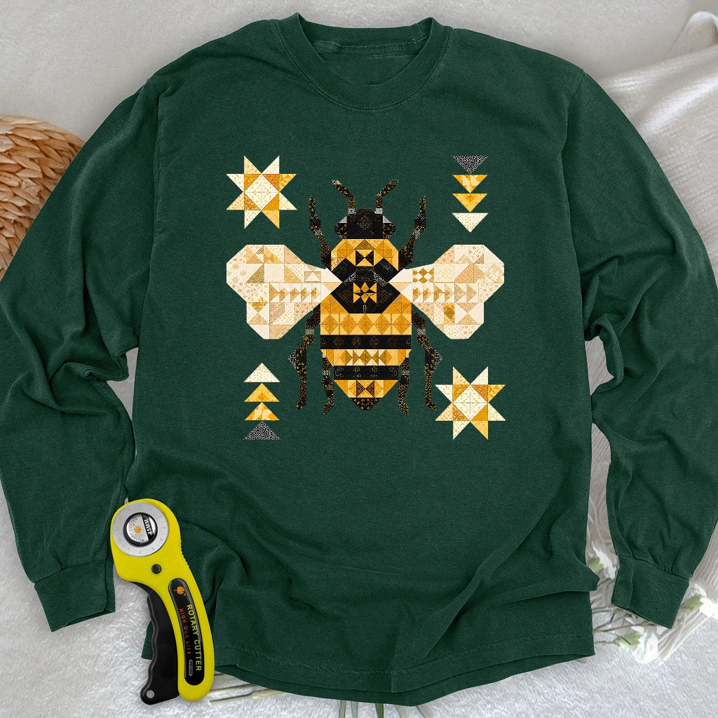 Patchwork Bee Long Sleeve T-shirt