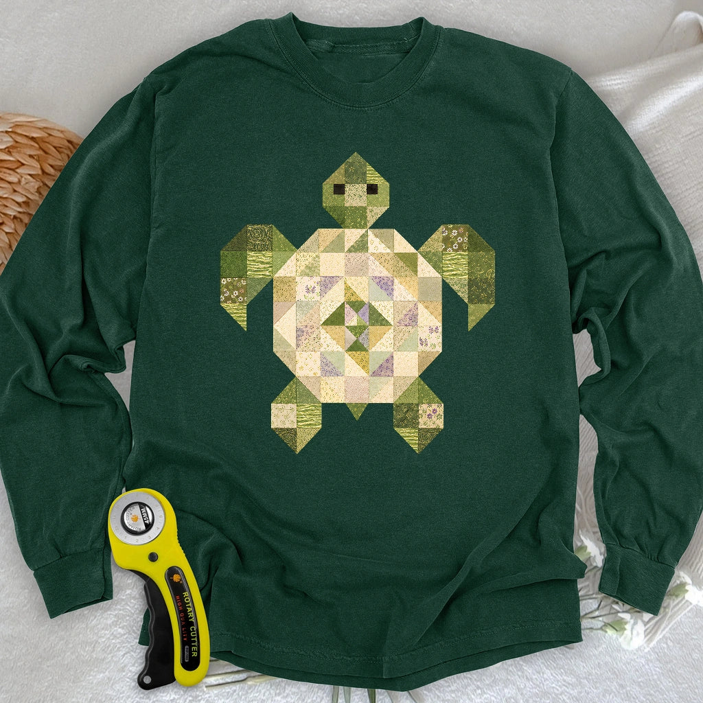 Patchwork Turtle Long Sleeve T-shirt