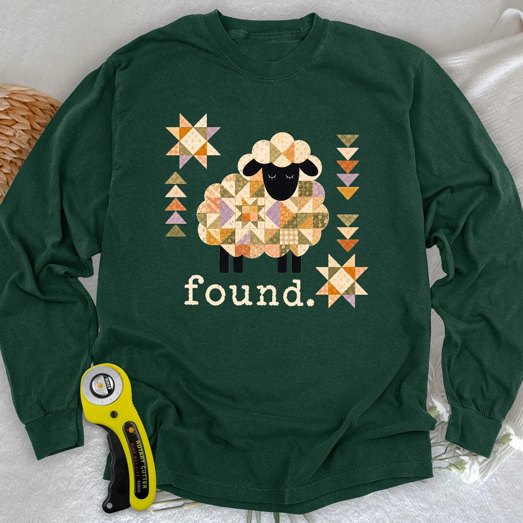 Psalm 23 Patchwork Sheep Long Sleeve T-shirt