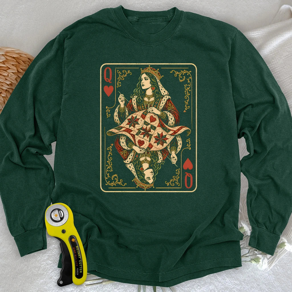 Queen Of Quilt Long Sleeve T-shirt