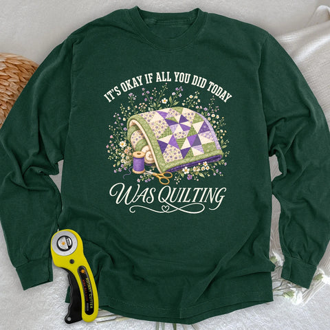 Quilt All Day Long Sleeve T-shirt