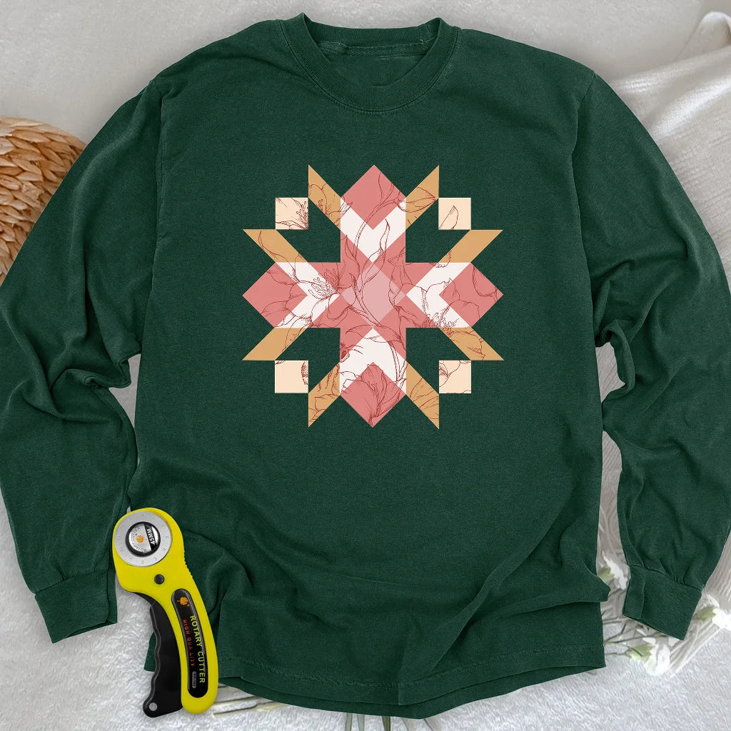 Quilted Botanica Long Sleeve T-shirt