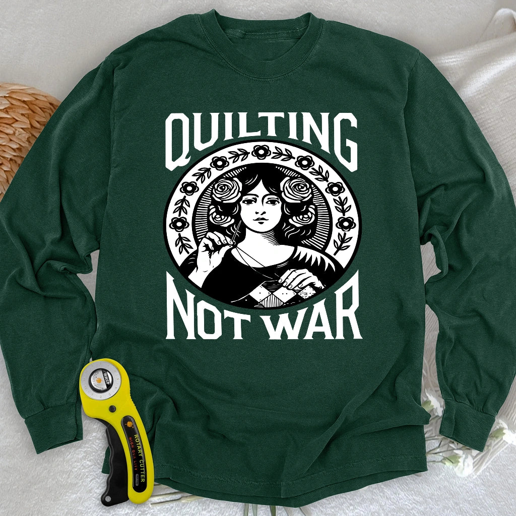 T-shirt manches longues Quilting Not War