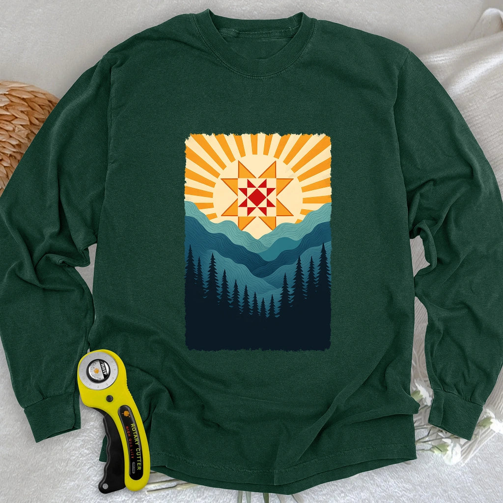 Quilting Sun Long Sleeve T-shirt