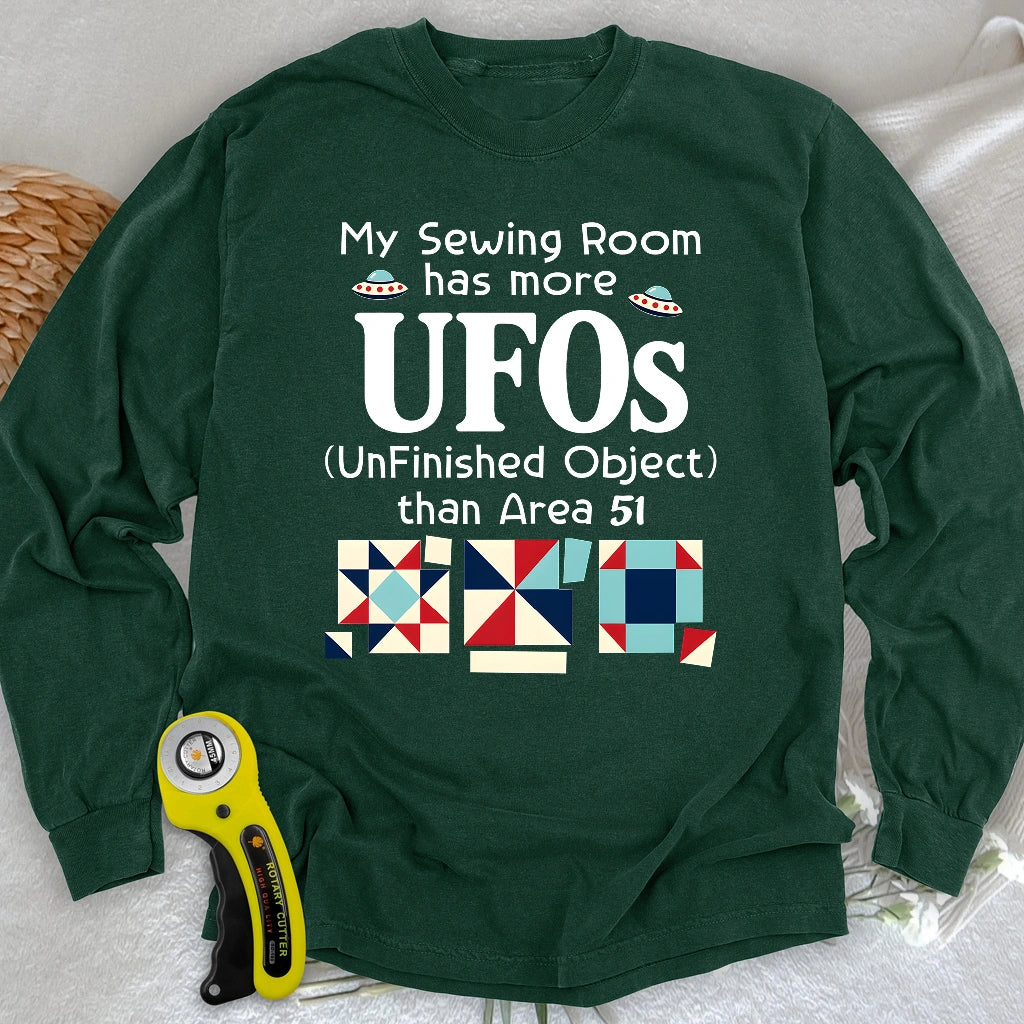 Sewing UFOs Long Sleeve T-shirt