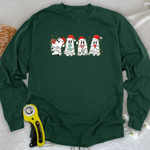 T-shirt a maniche lunghe “Natale spettrale”