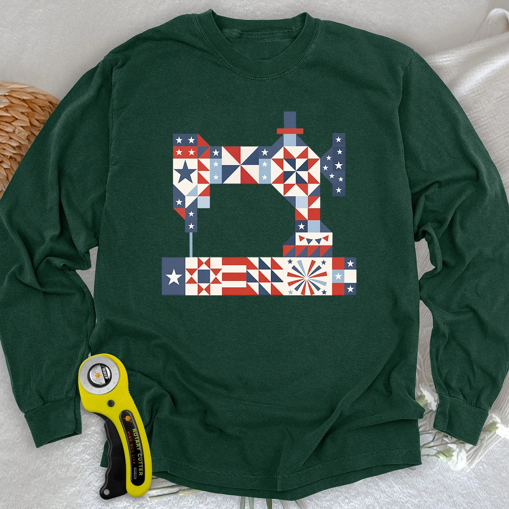 Stars & Stitches Sewing Long Sleeve T-shirt