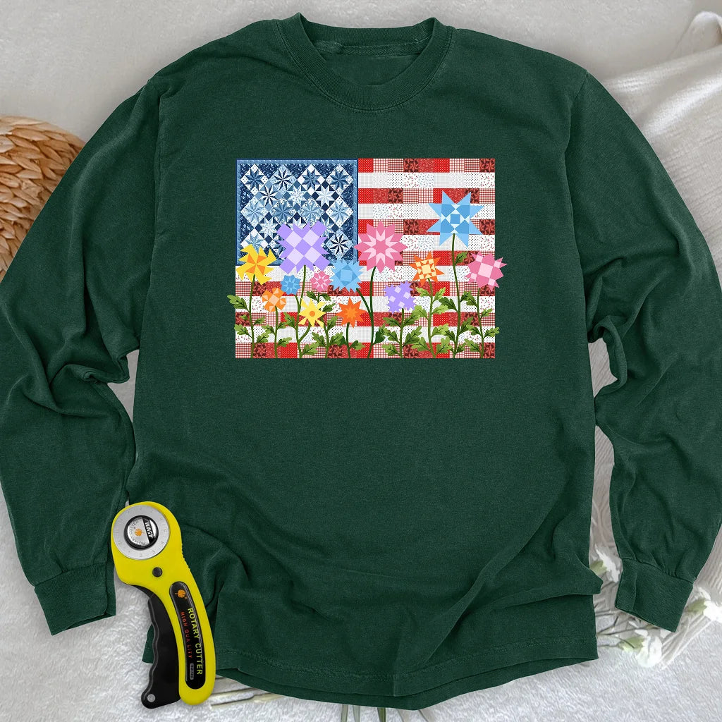 Stars, Stripes & Stitches Long Sleeve T-shirt