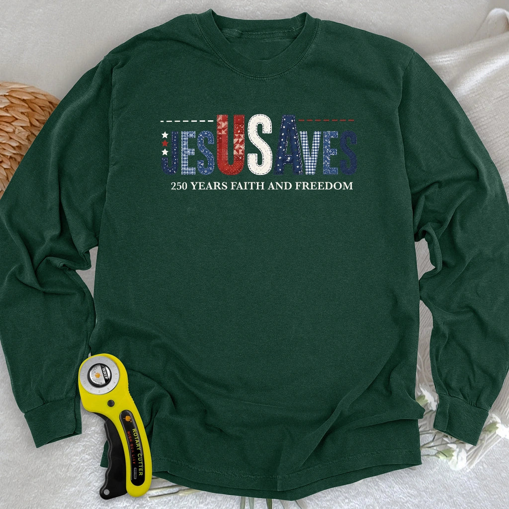 Stitching Faith Since 1776 Long Sleeve T-shirt