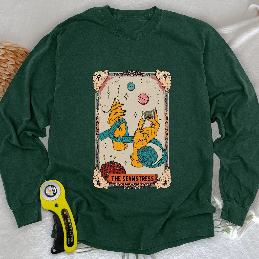 Tarot Card Seamstress Long Sleeve T-shirt