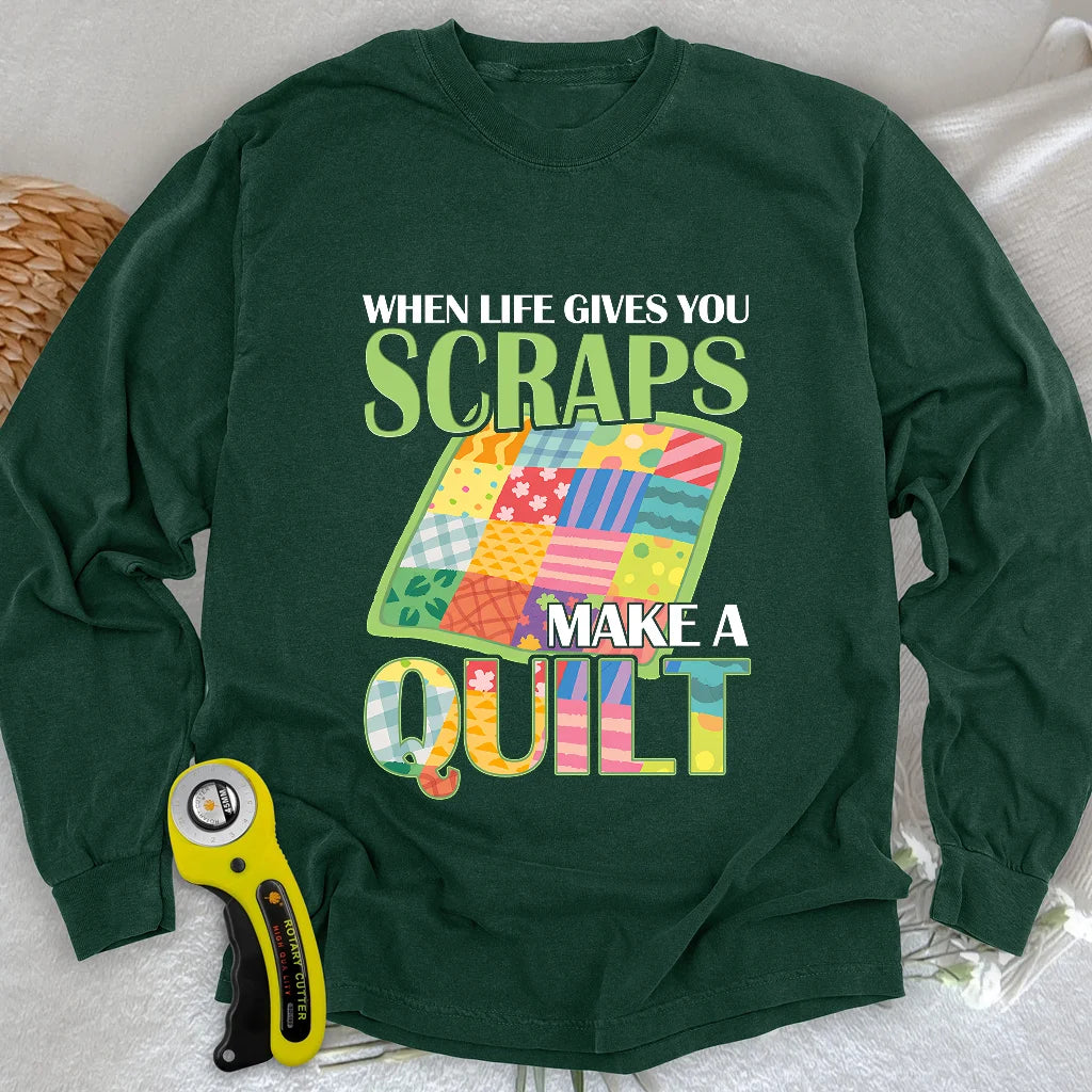 Turn Scraps To Quilt Long Sleeve T-shirt
