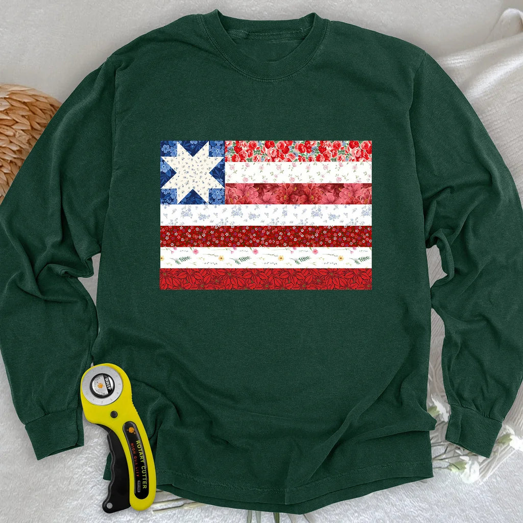 USA Star Flag Long Sleeve T-shirt