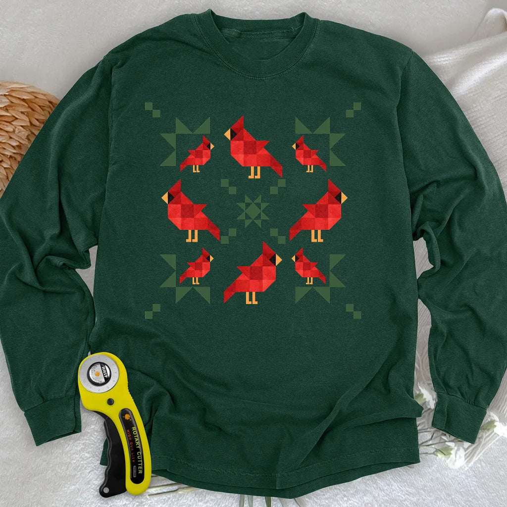 When Cardinals Appear Langarm-T-Shirt