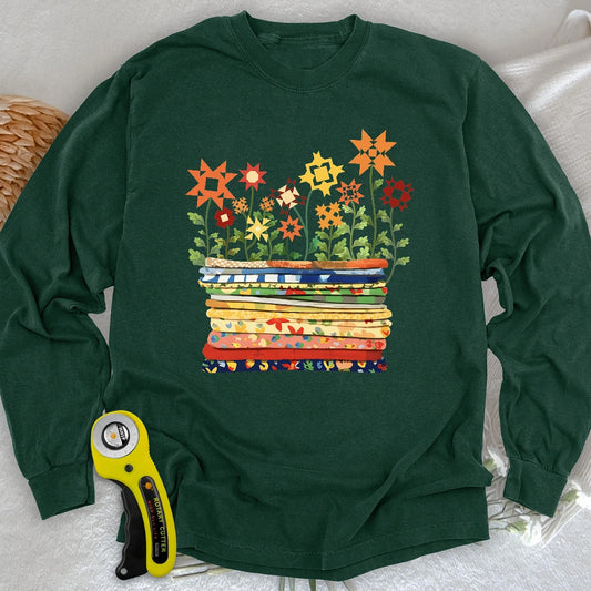 Where Quilts Bloom Long Sleeve T-shirt
