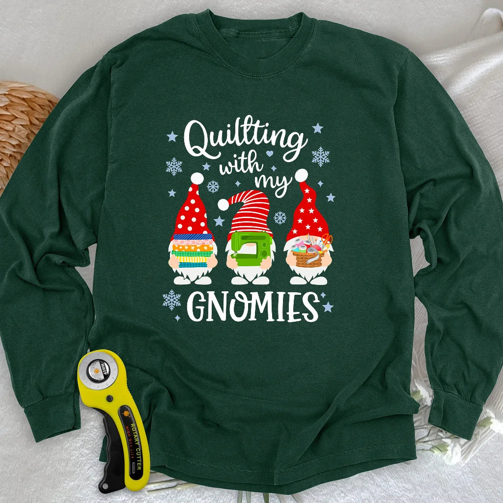 Mit meinen Gnomen Langarm-T-Shirt