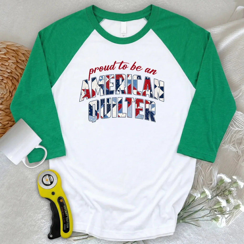 American Quilter 3/4 Sleeve T-shirt