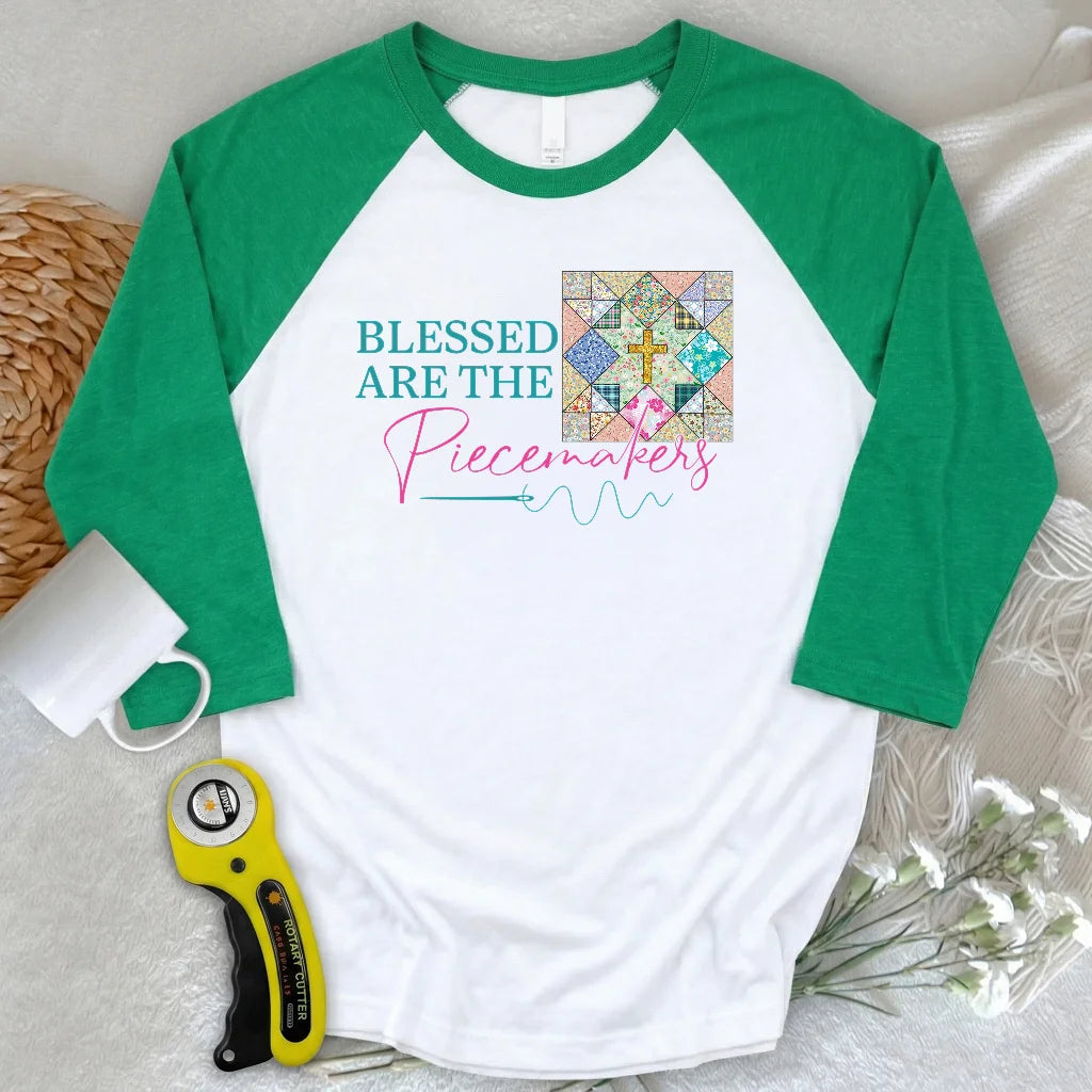 Blessed are the Piecemakers 3/4 Sleeve T-shirt