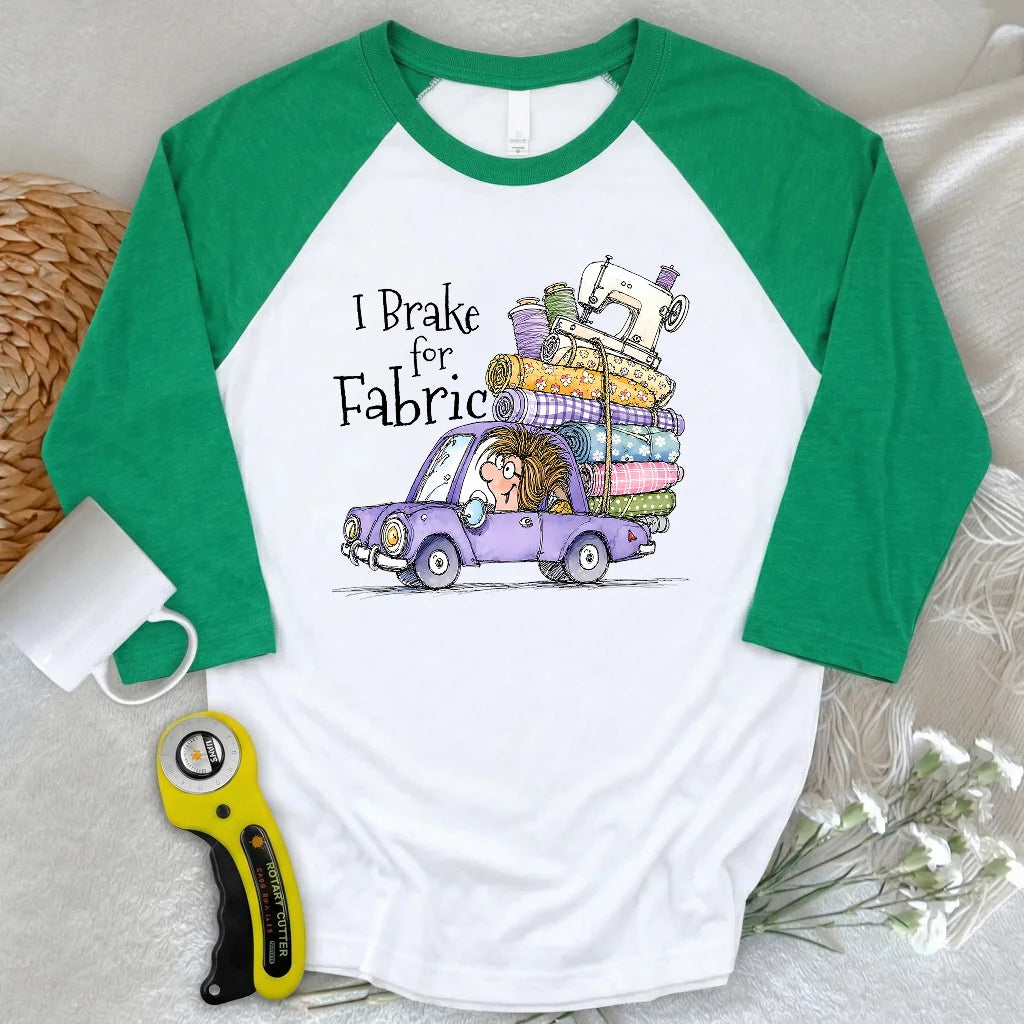 Brake for Fabric 3/4 Sleeve T-shirt