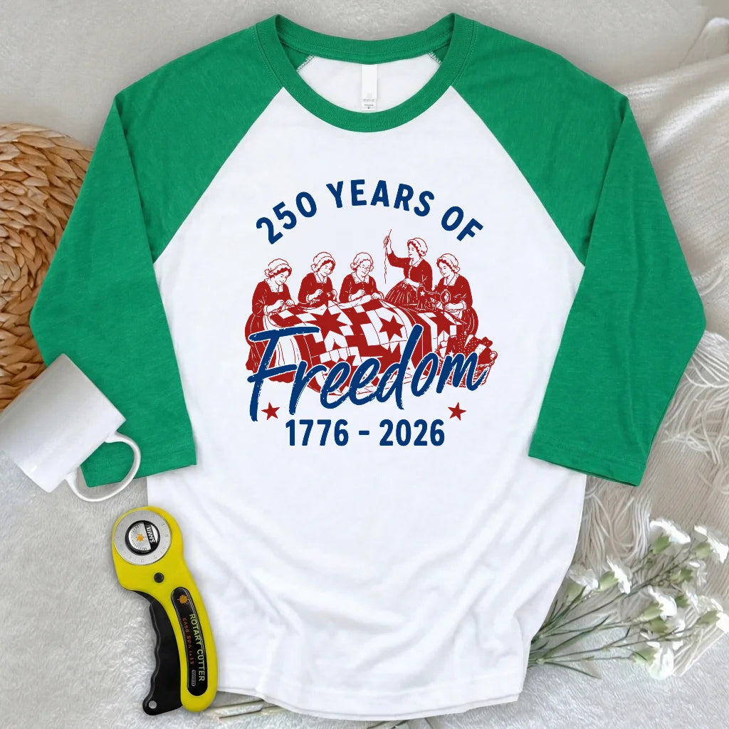 Freedom Quilting Bee 3/4 Sleeve T-shirt