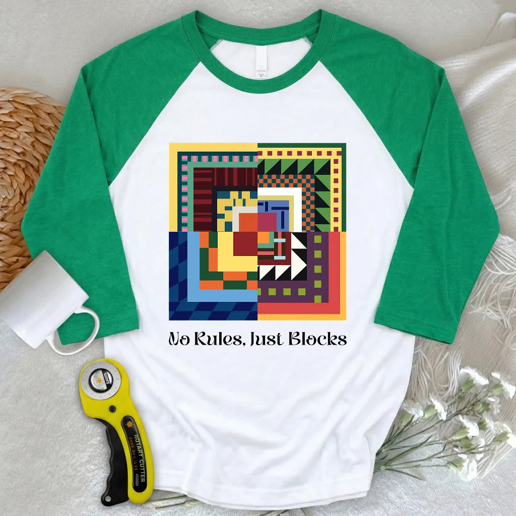 Modern Quilter Mind 3/4 Sleeve T-shirt