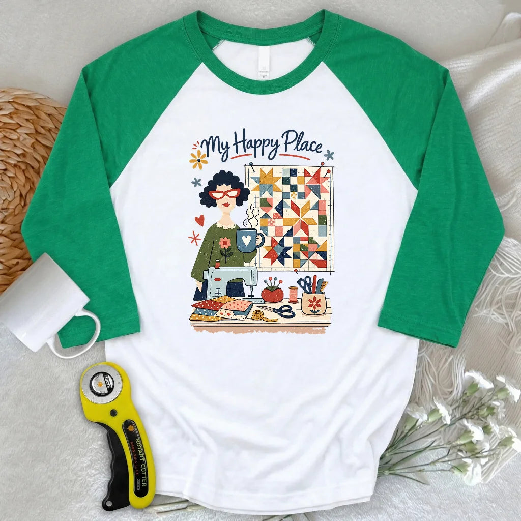 My Happy Place 3/4 Sleeve T-shirt
