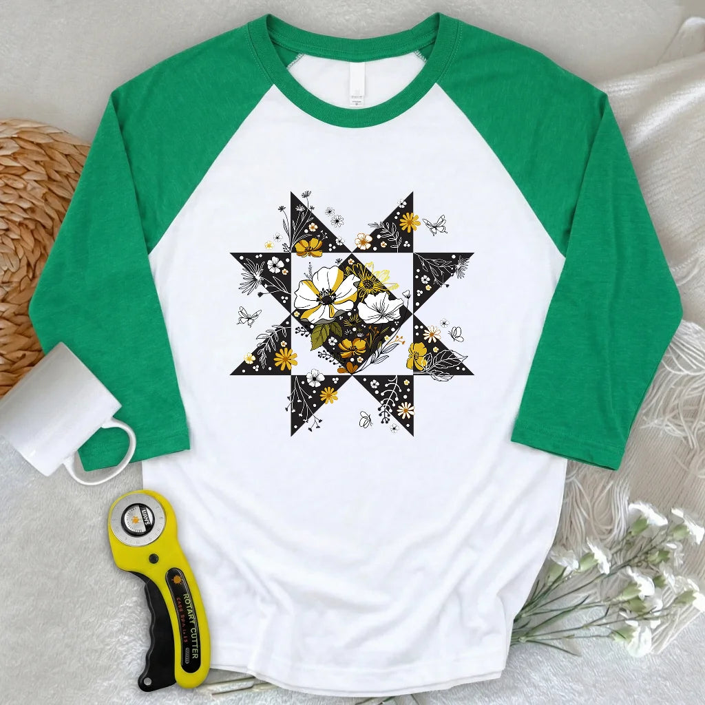 Nature Block 3/4 Sleeve T-shirt