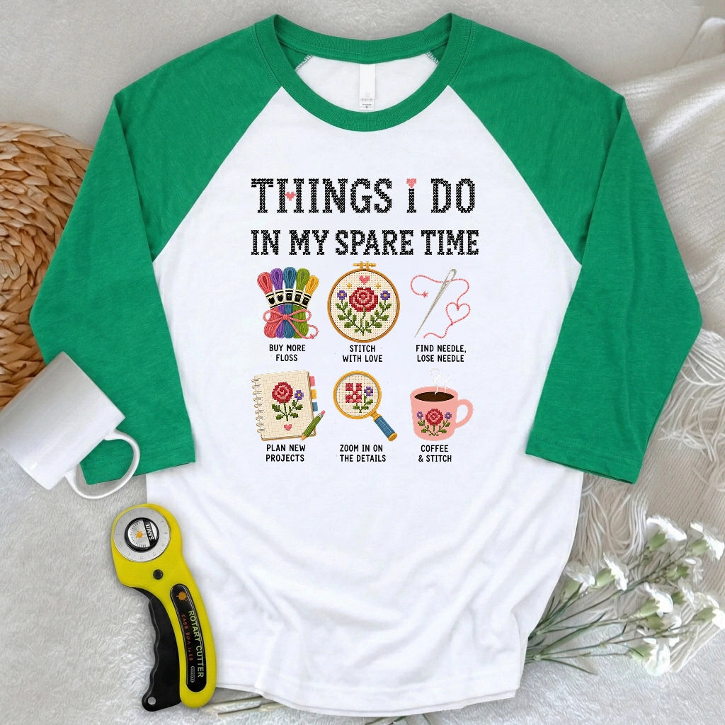 Needlework Hobbyist 3/4 Sleeve T-shirt