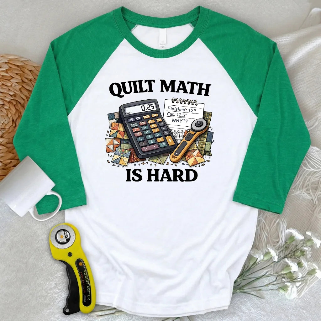 Quilt Math Survivor 3/4 Sleeve T-shirt