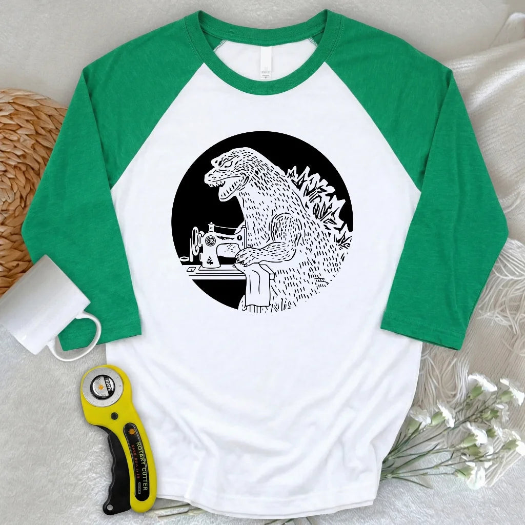 Quiltzilla 3/4 Sleeve T-shirt