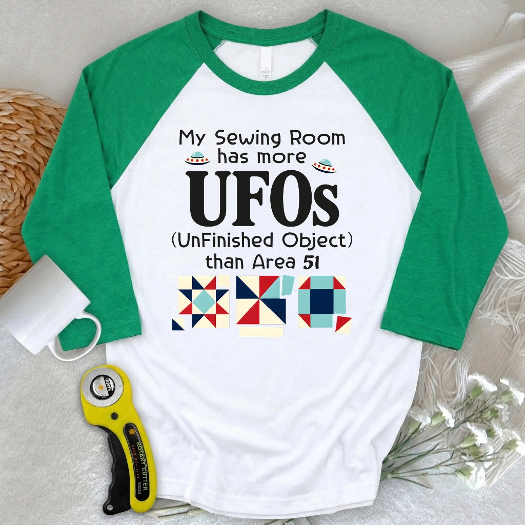 Sewing UFOs 3/4 Sleeve T-shirt