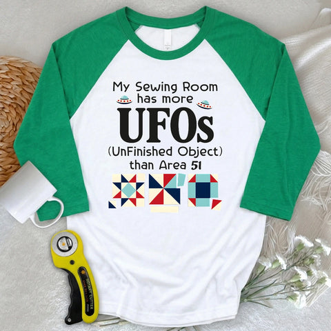 Maglietta a maniche 3/4 UFO del cucito