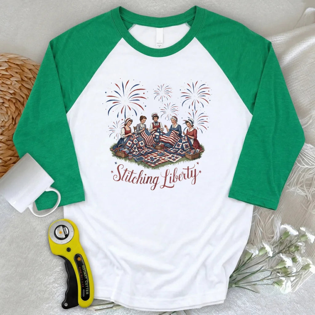 Stitching Liberty 3/4 Sleeve T-shirt