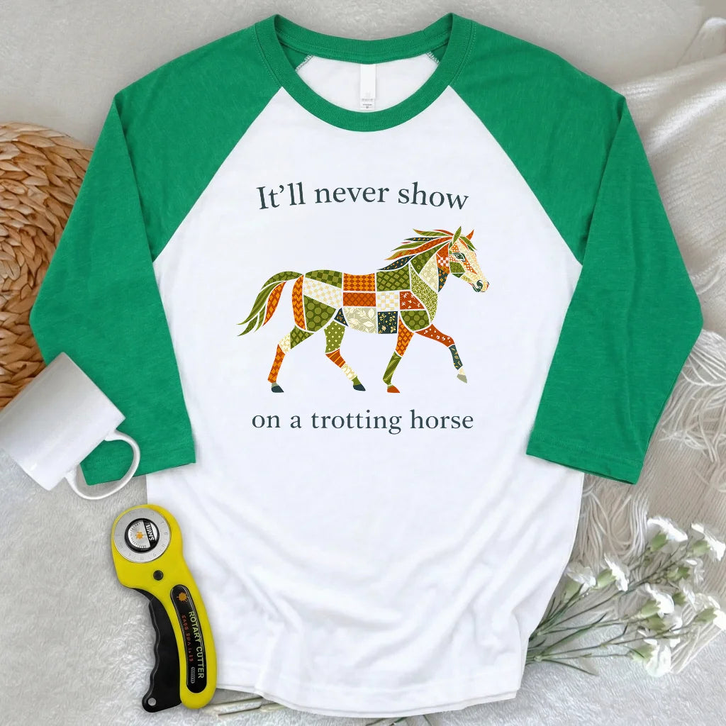 Trotting Horse Rule 3/4 Sleeve T-shirt