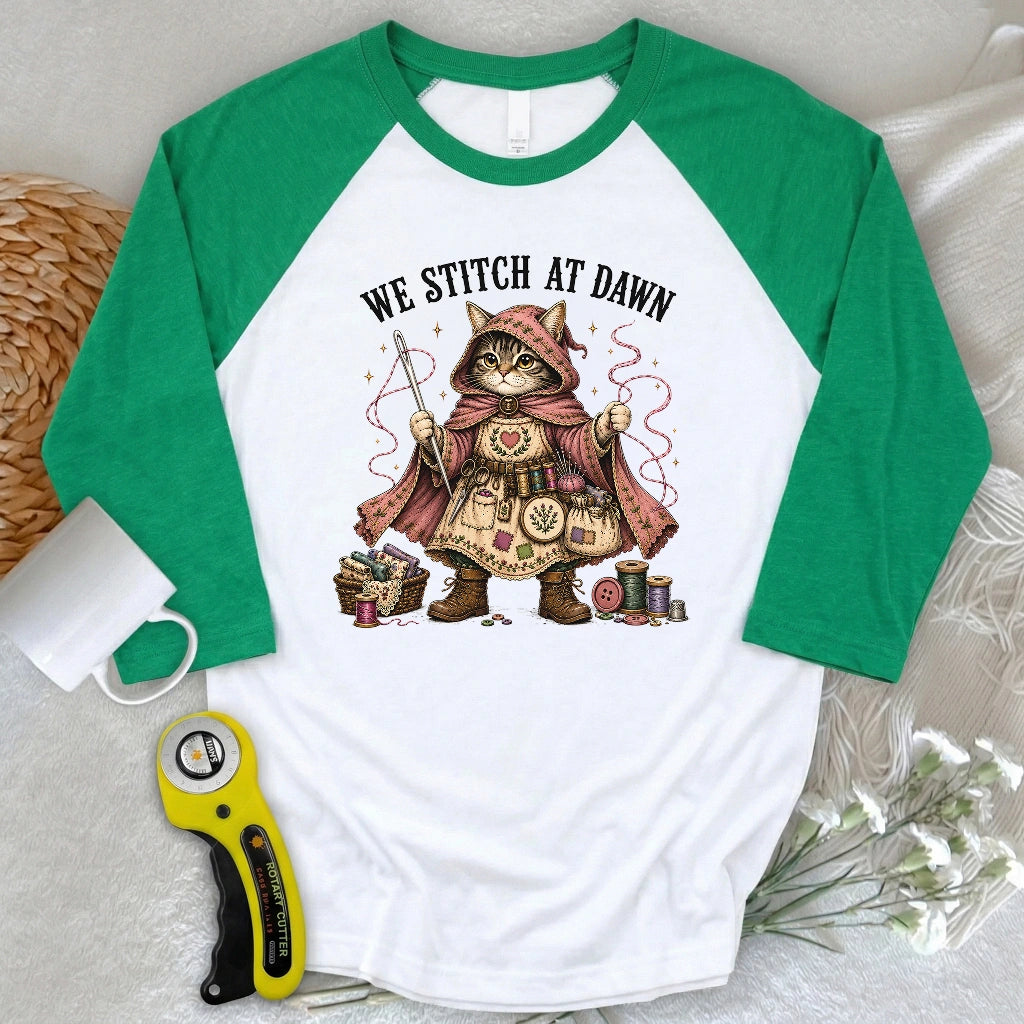 We Stitch At Dawn 3/4 Sleeve T-shirt