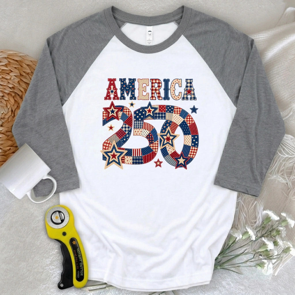 America 250 3/4 Sleeve T-shirt