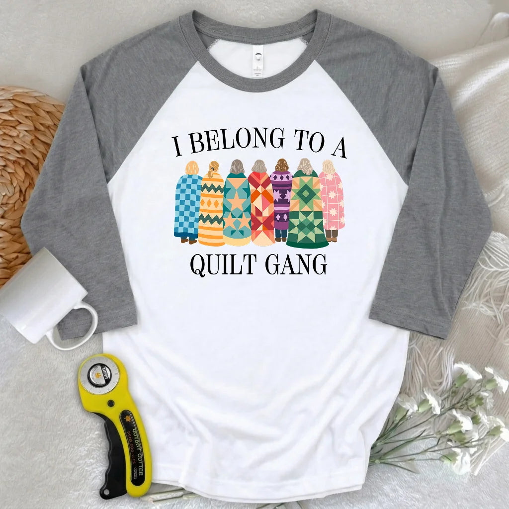 Belong to Quilt Gang 3/4 Sleeve T-shirt