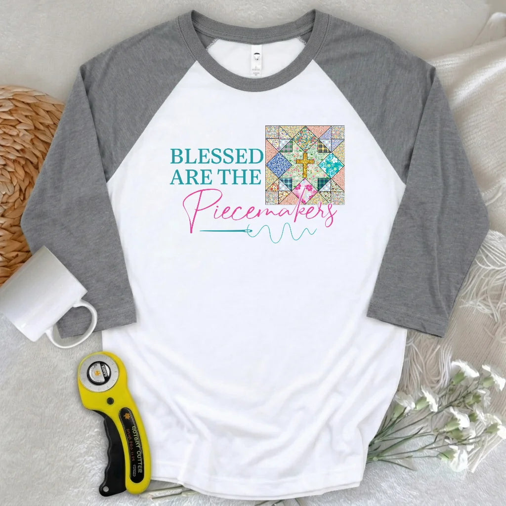 Blessed are the Piecemakers 3/4 Sleeve T-shirt