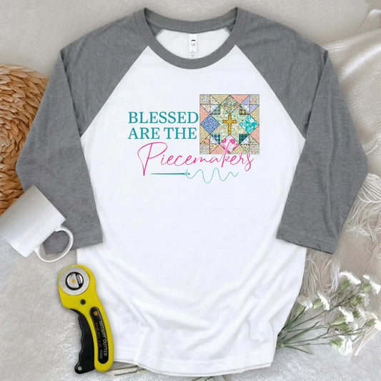 Blessed are the Piecemakers 3/4 Sleeve T-shirt