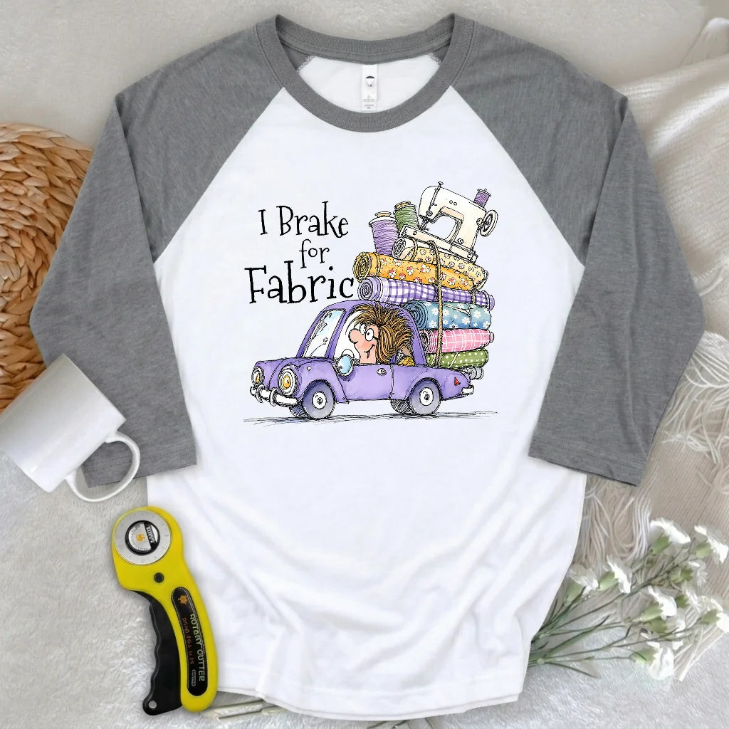 Brake for Fabric 3/4 Sleeve T-shirt