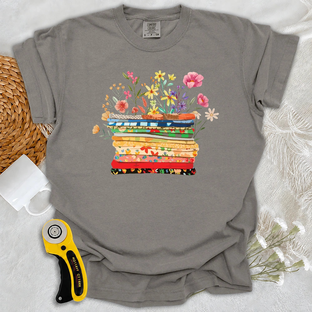 Comfort Colors Floral Fabric T-shirt
