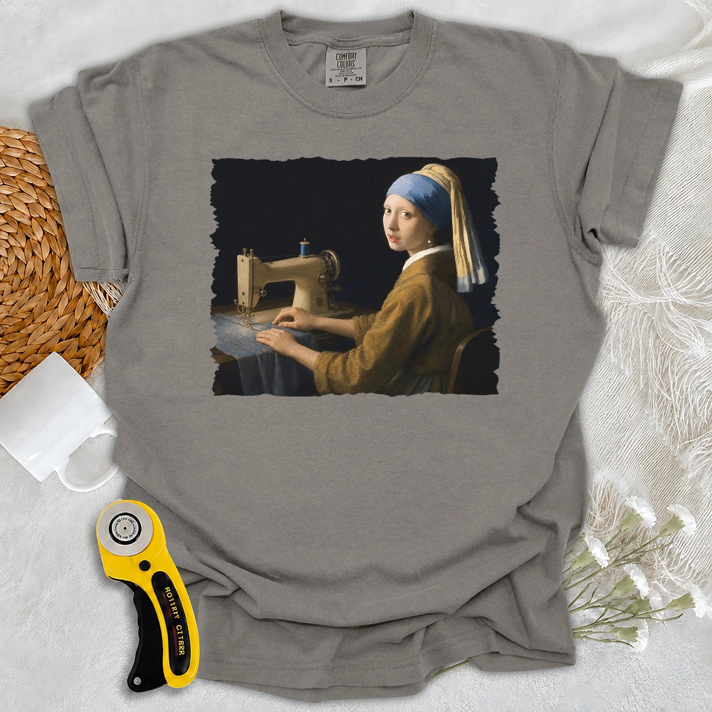 Comfort Colors Girl With A Sewing Machine T-shirt
