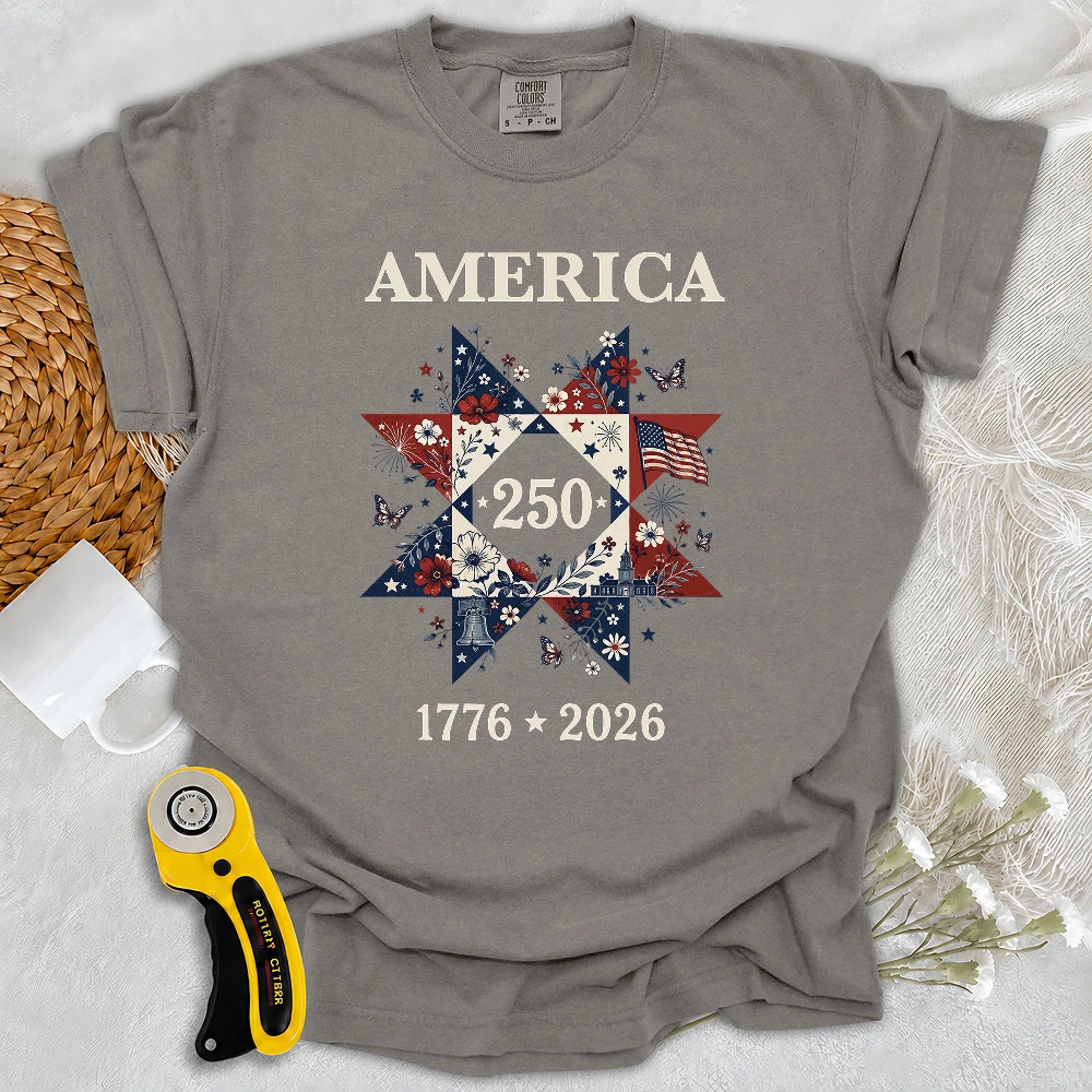 Comfort Colors Liberty In Bloom Quilt T-Shirt