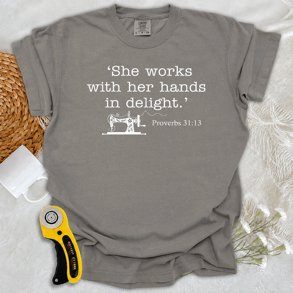 Comfort Colors Sewing In Bible T-shirt