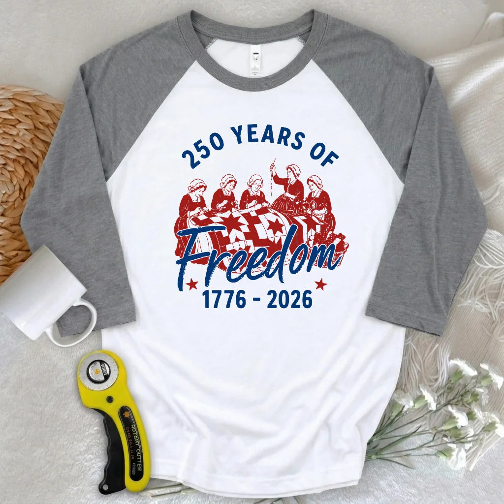 Freedom Quilting Bee 3/4 Sleeve T-shirt