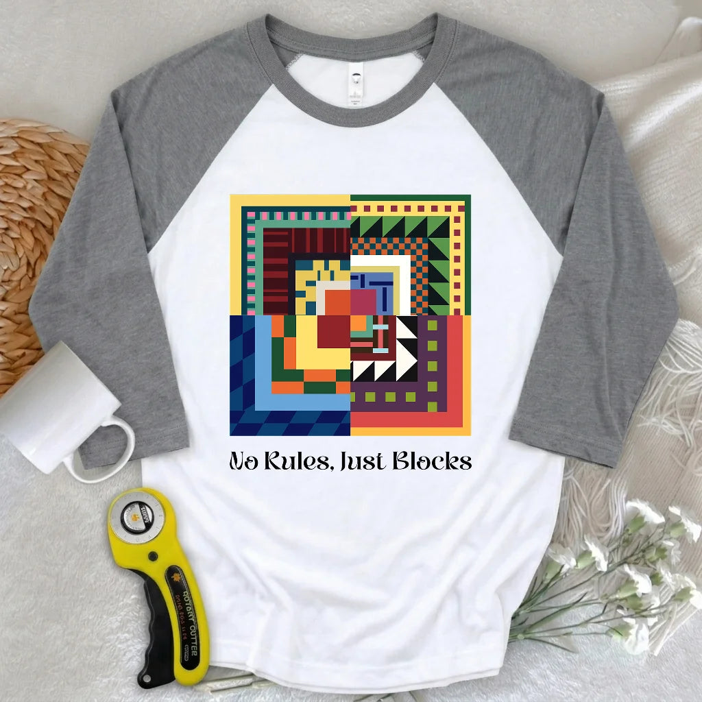 Modern Quilter Mind 3/4 Sleeve T-shirt