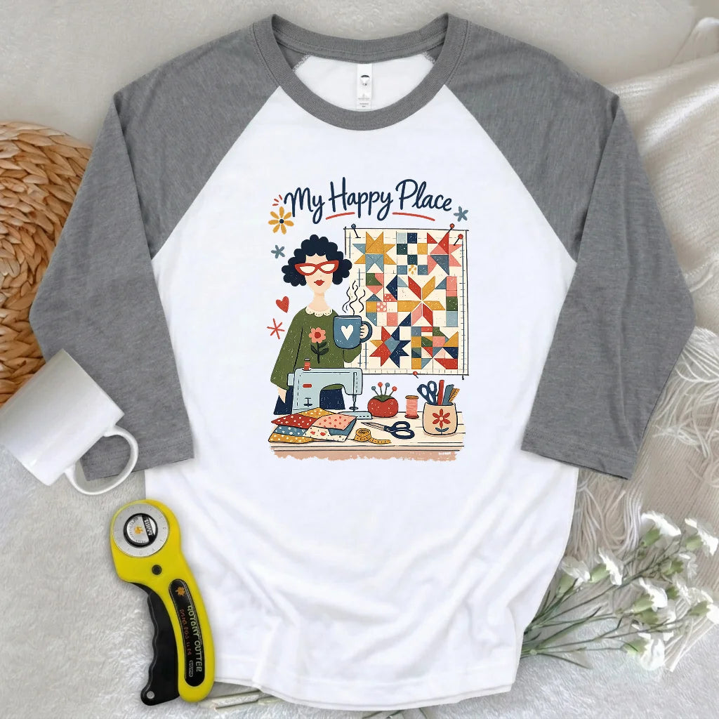 My Happy Place 3/4 Sleeve T-shirt